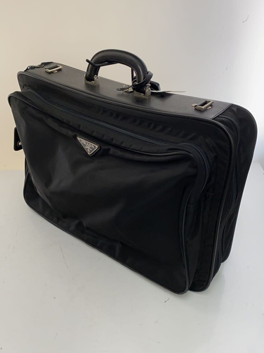 Prada Briefcase Triangle Tessuto Shoulder Black Strap Black